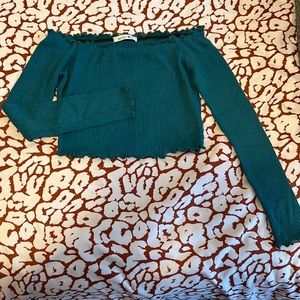 Off the shoulder crop top